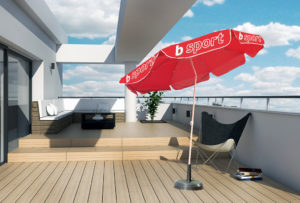Parasol personalizado inclinable